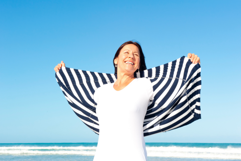 Woman feeling joy